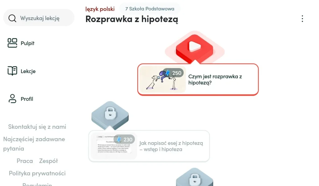 Lekcja wideo Eduboom z języka polskiego o rozprawce z hipotezą